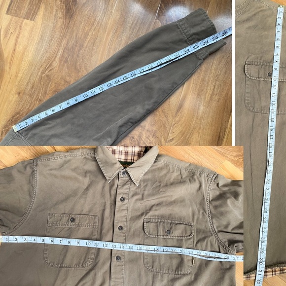 Timberland Men's Olive Shirt Jacket Shacket Overshirt Plaid Workwear Western XL - Picture 10 of 10